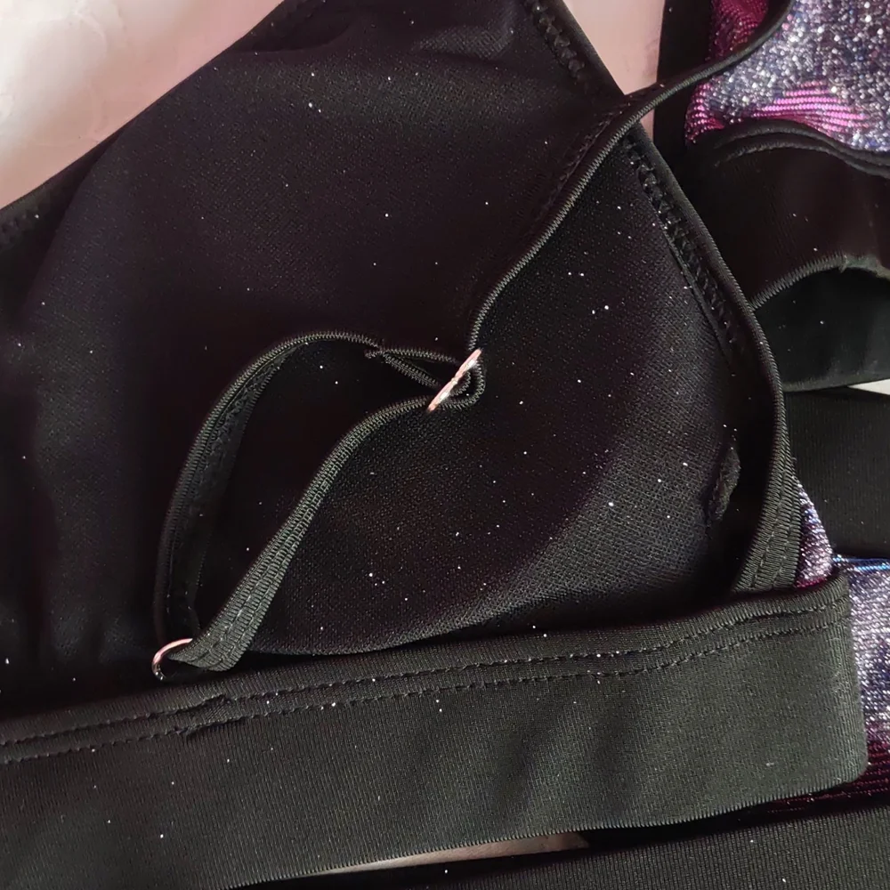 Women’s H.P.Galaxy Starry Night Lurex high-waist bottom cami top Bikini - Picture 5 of 11